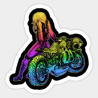 Neon Motorcycle Sticker